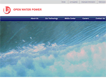 Tablet Screenshot of openwaterpower.com